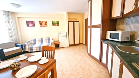 Three-room apartment with pool view in Sunny Victory
